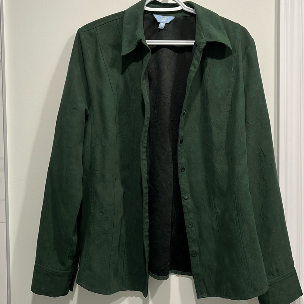 Suede Button Up